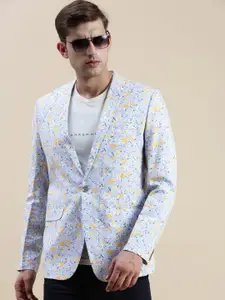 SHOWOFF Floral-Printed Single Breasted Casual Blazers