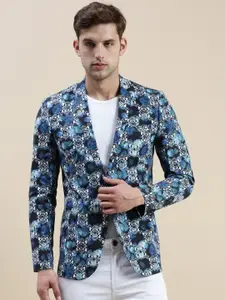 SHOWOFF Printed Cotton Single-Breasted Blazer