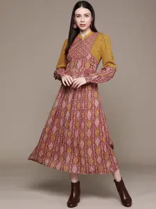 aarke Ritu Kumar Ethnic Motifs Print A-Line Midi Dress