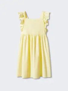Mango Kids Flutter Sleeve A-Line Dress