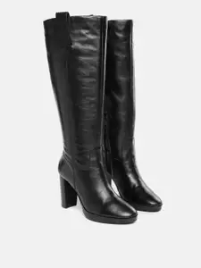 Geox Women D Walk Pleasure 85 Leather Long Boots