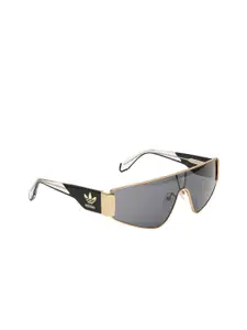 ADIDAS Men UV-Protected Curved Shield Sunglasses OR0077 28A