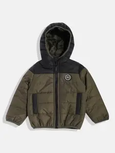 U.S. Polo Assn. Kids Boys Colourblocked Puffer Jacket