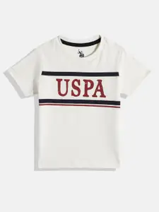 U.S. Polo Assn. Kids Boys Brand Logo Printed Cotton T-shirt