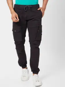 SPYKAR Men Tapered Fit Mid Rise Cotton Cargos