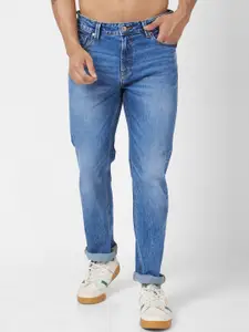 SPYKAR Men Relaxed Fit Low Distress Heavy Fade Stretchable Jeans