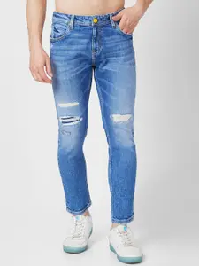 SPYKAR Men Kano Skinny Fit Mildly Distressed Heavy Fade Stretchable Jeans