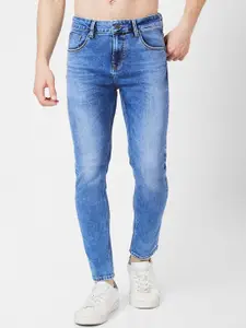 SPYKAR Men Skinny Fit Mid-Rise Heavy Fade Clean Look Stretchable Jeans