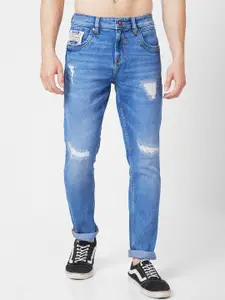 SPYKAR Men Slim Fit Light Fade Mildly Distressed Low-Rise Stretchable Jeans