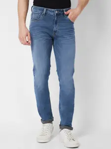 SPYKAR Men Skinny Fit Mid-Rise Light Fade Clean Look Stretchable Jeans