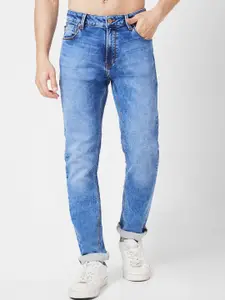 SPYKAR Men Cotton Clean look Straight Fit Heavy Fade Stretchable Jeans