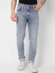 SPYKAR Men Slim Fit Narrow Low-Rise Heavy Fade Stretchable Jeans