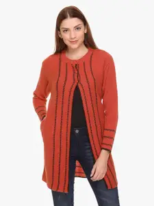 CLAPTON Striped Woollen Longline Cardigan Sweaters