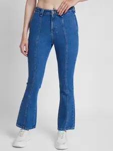 SPYKAR Women Elissa Bootcut Fit Clean Look Mid-Rise Stretchable Jeans