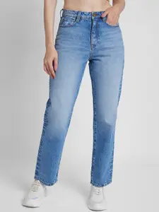 SPYKAR Women Wide Leg High-Rise Heavy Fade Cotton Jeans