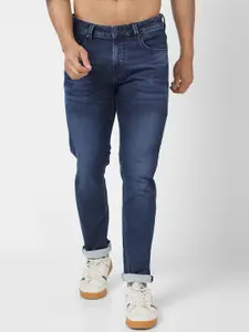 SPYKAR Men Skinny Fit Low Rise Clean Look Light Fade Stretchable Jeans