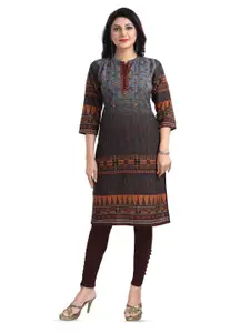 keshubaba Ethnic Motifs Printed Straight Kurta