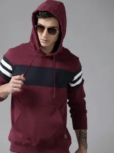 The Roadster Lifestyle Co. Colourblocked Hooded Sweatshirt