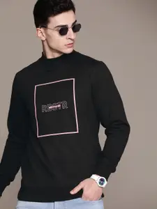 The Roadster Lifestyle Co. High Neck Printed Sweatshirt