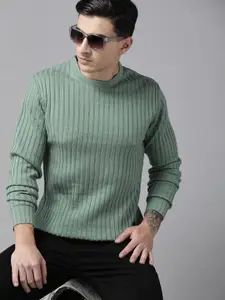 The Roadster Lifestyle Co.Men Self-Striped Pullover