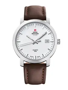Swiss Military by Chrono Men Leather Straps Analogue Watch SM34083.05