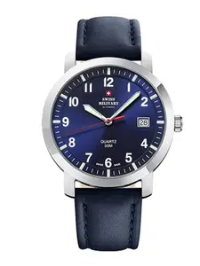Swiss Military by Chrono Men Leather Straps Analogue Watch SM34083.12