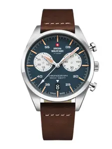 Swiss Military by Chrono Men Leather Straps Analogue Watch SM34090.04