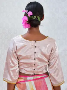 Chidiyaa V-Neck Silk Saree Blouse