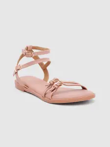 Inc 5 Women Open Toe Flats with Ankle Loop Closure