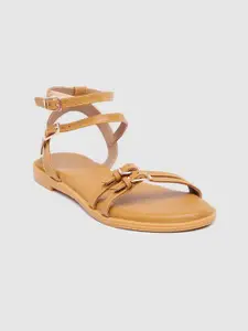 Inc 5 Women Open Toe Flats with Ankle Loop Closure