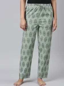 Go Colors Women Printed Relaxed-Fit Lightweight Cotton Lounge Pants