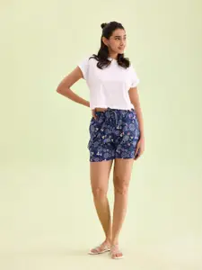 Go Colors Women Printed Lounge Shorts