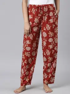 Go Colors Women Floral-Printed Relaxed-Fit Lightweight Lounge Pants
