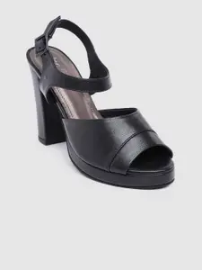 Inc 5 Women Solid Peep Toe Platform Heels