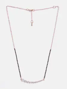 MINUTIAE Rose Gold-Plated Mangalsutra Necklace