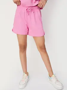 max Girls Mid Rise Above Knee Cotton Shorts