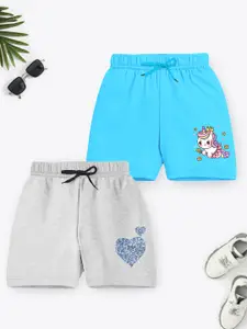 Trampoline Girls Pack Of 2 Graphic Printed Shorts