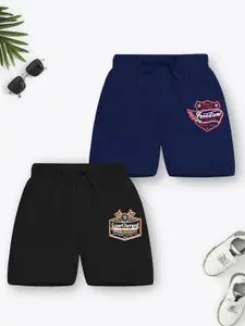 Trampoline Boys Pack Of 2 Typography Printed Shorts
