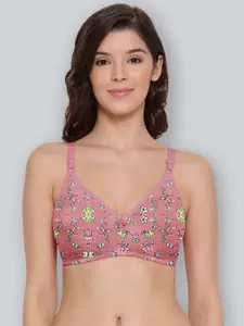LYRA Coral & Green Floral Bra Full Coverage