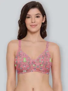 LYRA Floral Printed Full Cotton Coverage Bra All Day Comfort
