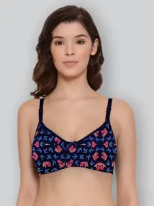 LYRA Floral Printed Full Cotton Coverage Bra All Day Comfort