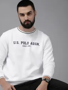 U.S. Polo Assn. Brand Logo Applique Pullover Sweatshirt
