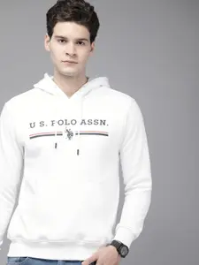 U.S. Polo Assn. Brand Logo Printed Hooded Sweatshirt