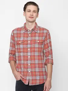 AMERICAN EAGLE OUTFITTERS Tartan Checked Pure Cotton Casual Shirt