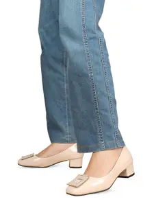 ELLE Embellished Block Heel Pumps