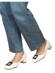 ELLE Buckled Block Heel Pumps