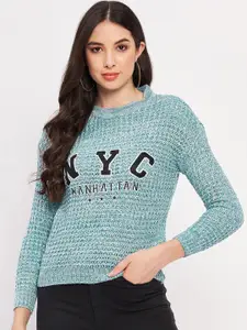 Duke Typography Printed Acrylic Pullover