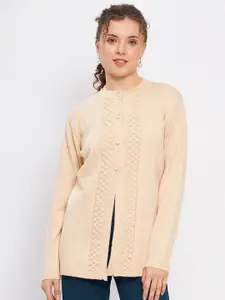 Duke Geometric Self Design Acrylic Cardigan Sweaters