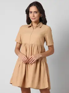 Pantaloons Tiered Pure Cotton Fit & Flare Dress