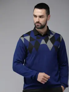 Park Avenue Argyle Printed Pullover